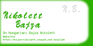 nikolett bajza business card